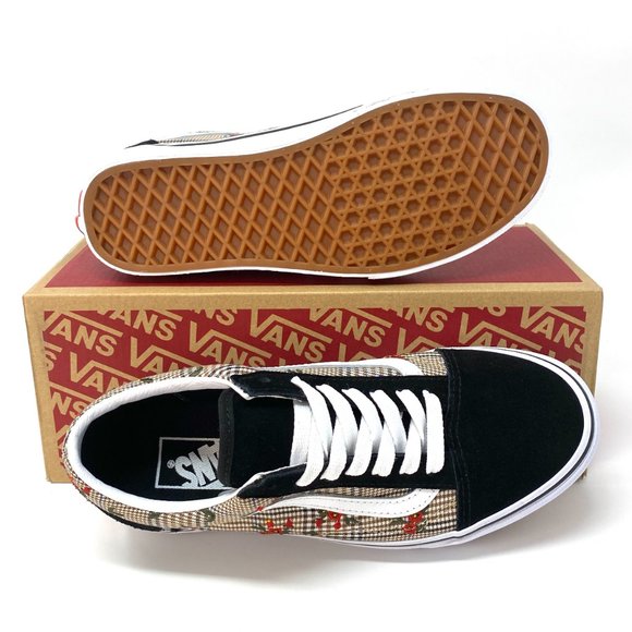 🌸Sale🌸 VANS Old Skool Black Brown Roses Sneakers Women's Size 7.5 VN0A4U3B2NV - Picture 3 of 10